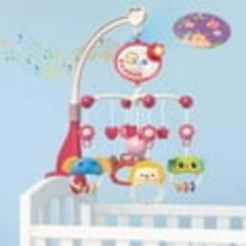 CreWear Crib Mobile with Music and Lights, Baby Mobiles for Cribs, Nursery Musical Mobile for Bassinets Toys Hanging Girls Boys