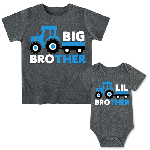 Funnycokid Big Brother Little Brother Matching Outfits Toddler Lil Bro Boy Shirts Set Baby Gifts Clothes