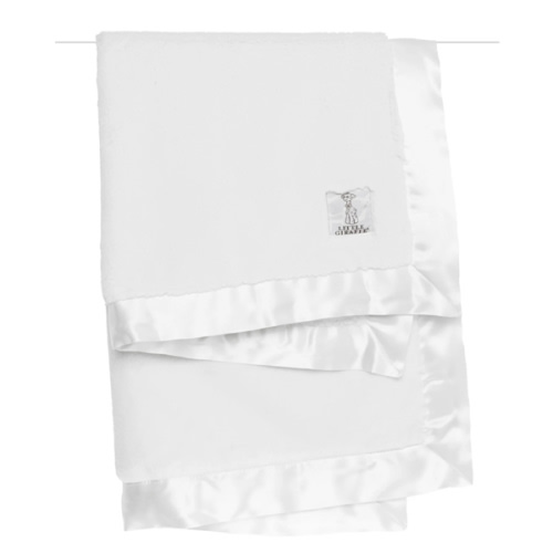 Little Giraffe Luxe Blanky in White (large)