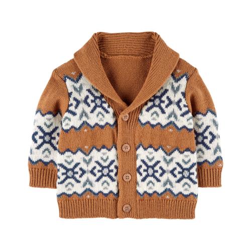 Baby Chunky Knit Button-Front Cardigan - 12M - Style,Brown