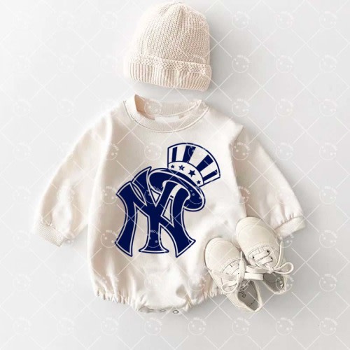 Baby New York Yankees Baseball Romper and Adult Sweatshirt