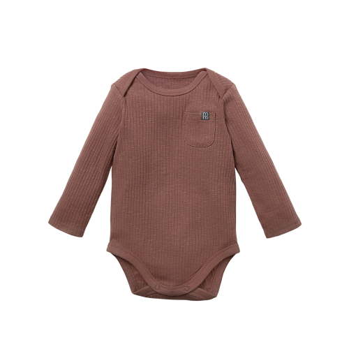Modern Moments by Gerber Baby Neutral Organic Long Sleeve Bodysuit, 0/3 Months - 24 Months