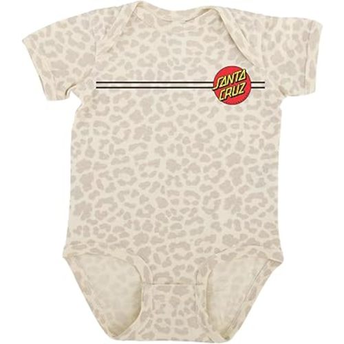 SANTA CRUZ Classic Dot S/S One Piece T-Shirt Natural Leopard 18 Mos Infant