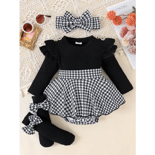 adorable print baby girl outfit long sleeve - Temu