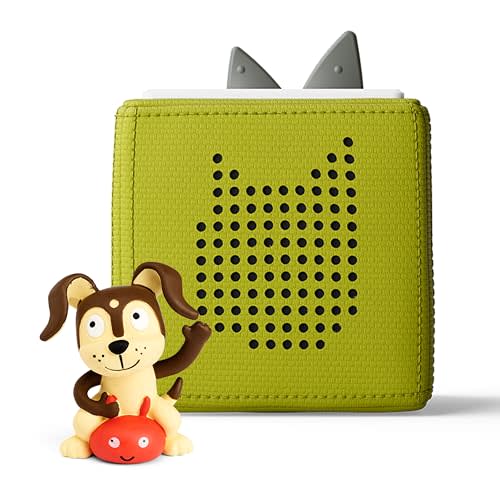 Toniebox Audio Player Starter Set with Playtime Puppy - Listen, Learn, and Play with One Huggable Little Box - Green, 3 Years and up