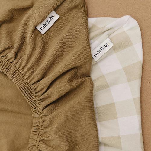2 Pack fitted baby sheets crib bed sheet cotton bedding crib sheets girls mini crib sheets boys changing pad cover portable sheet bassinet