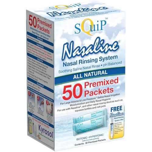 Squip Nasaline Salt 50 Pre-mixed saline packets