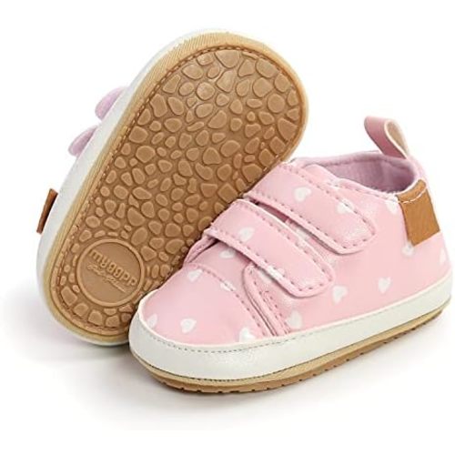 Baby Boys Girls Shoes Non-Slip Rubber Sole High-Top PU Leather Sneakers Infant First Walking Shoes Toddler Crib Shoes Newborn Loafers Flats.