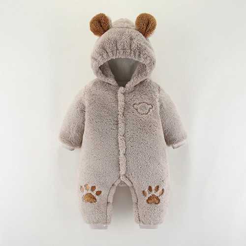 Bear Claw Winter Plush Padded Romper – Alex + Nova
