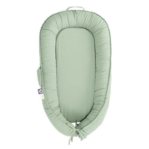 Infant Lounger, Baby Nest Cover for Baby Girls & Boys, Newborn Essentials for Baby 0-12 Months, 100% Cotton Breathable, Co Sleeper for Baby in Bed (Spring Green)