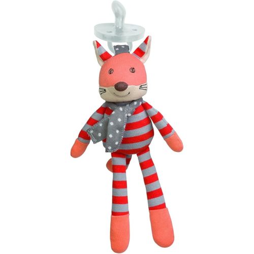 Apple Park Organic Farm Buddies - Frenchy Fox Pacifier Buddy, Baby Toy for Newborns and Infants - Hypoallergenic, 100% Cotton