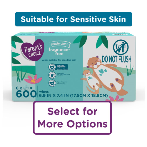 Parent's Choice Fragrance Free Baby Wipes, 600 Count (Select for More Options)