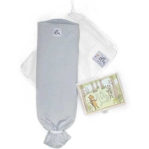 The Ollie Swaddle – Sleep Swaddle for Babies | Breathable, Moisture-Wicking Fabric to Prevent Overheating | Soft, Adjustable Fit | Ideal for Newborns & Infants (Stone)