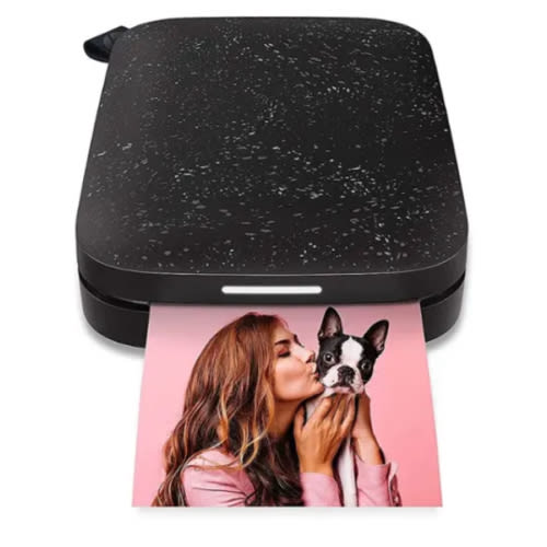 HP - Sprocket Portable 2" x 3" Instant Photo Printer, Prints From iOS or Android Devices - Black Noir