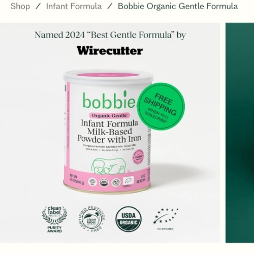 Organic Gentle<sup>®</sup> Infant Formula - 14.1 oz