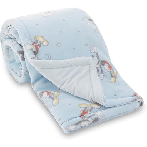Disney Mickey Mouse, Minnie Mouse, Winnie The Pooh, Lilo and Stitch 2-Ply Infant Blanket - Soft Fleece with Polyfill - Cozy and Warm Baby Blanket for Baby Boys and Girls, 30x40 Inches