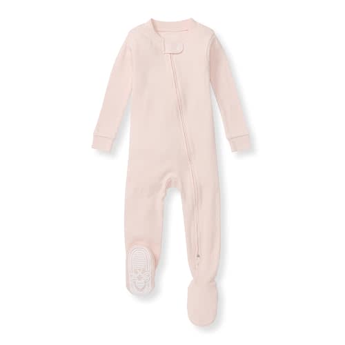 Burt's Bees Baby Girls' Snug Fit One-Piece Footed Non-Slip Sleeper Pajamas