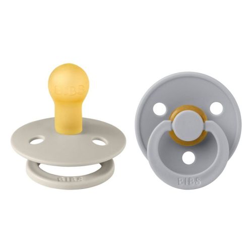 Bibs Colour Latex Pacifier - 2pk, Color: Sand/Cloud