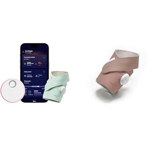 Owlet Dream Sock® Smart Baby Monitor with Accessory Sock - Track Live Pulse Rate & Oxygen Levels