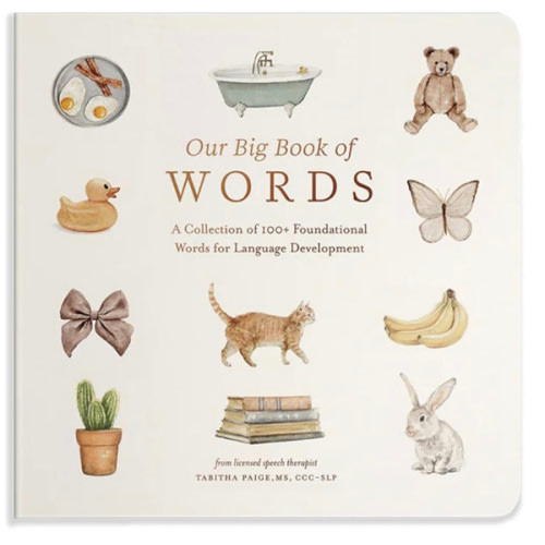 Our Big Book of First Words: A Collection of 100+ Foundational Words for Language Development (Tabitha Paige Children's Book Series)