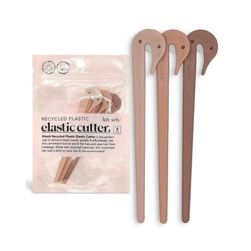 Kitsch Hair Tie Cutter - Easy To Use, Pain Free, No Damage Hair Accessories for Girls | Ponytail Cutter Tool for Kids & Toddlers | Elastic Ties Remover, 3pc Multicolor