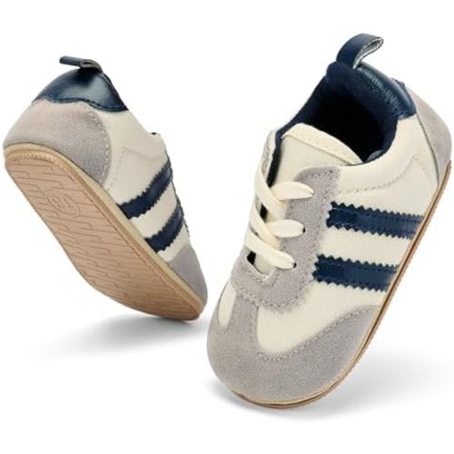 Baby Shoes for Boys Girls Non Slip Low Top Infant Walking Shoes Breathbale Comfort Toddler Walker Shoes Pull On Newbron Baby Sneakers 3 6 9 12 Months