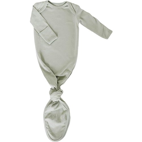 Marlowe & Co Organic Cotton Knotted Newborn Baby Gown, Soft Knotted Sleeper Gown for Baby Boy and Girl