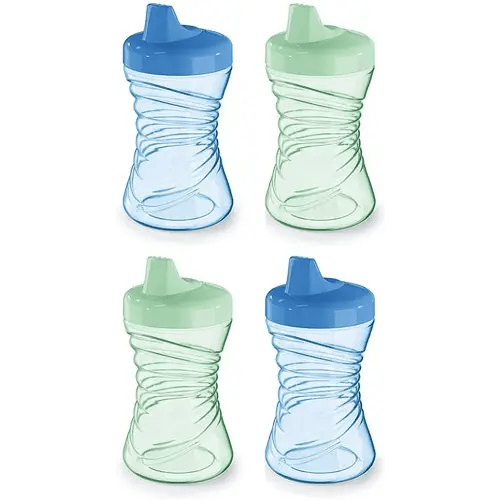 NUK Fun Grips Hard Spout Sippy Cup, 10 oz. | Easy to Hold Toddler Cup, 4pk