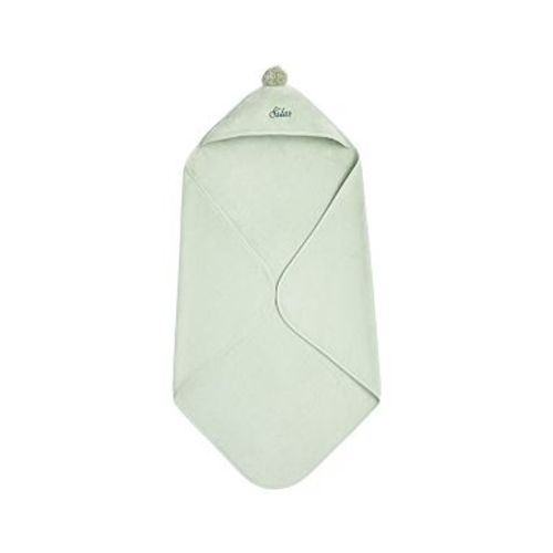 Super Soft Pom Pom Baby Hooded Towel, Sage