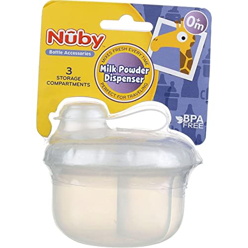 Nuby Milk Powder Dispenser, Colors May Vary, 3 Compartments | 3 Compartments