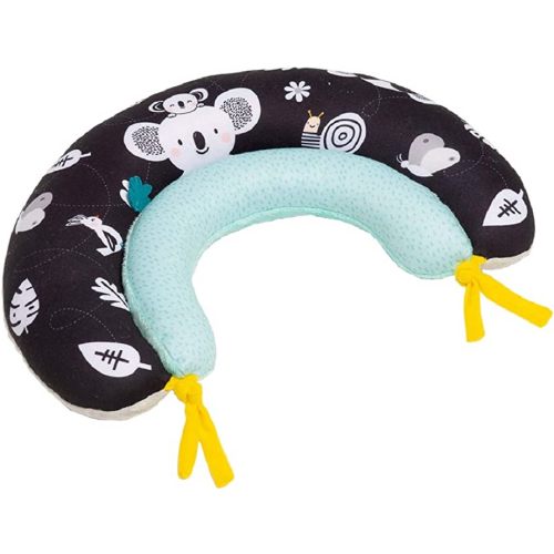 Taf Toys 2-in-1 Tummy Time Cushion for Newborns & Infants, Soft Panda Cushion with High-Contrast Crinkle, Baby Development Toy for Neck & Arm Support, Sensory Activity Mat 0-6M