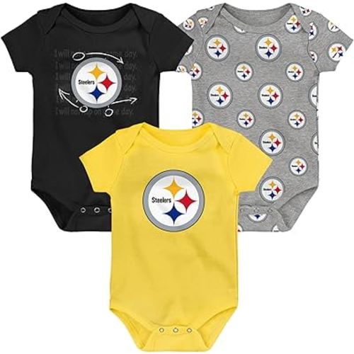 Outerstuff Conjunto de 3 mamelucos para recién nacidos y bebés de la NFL