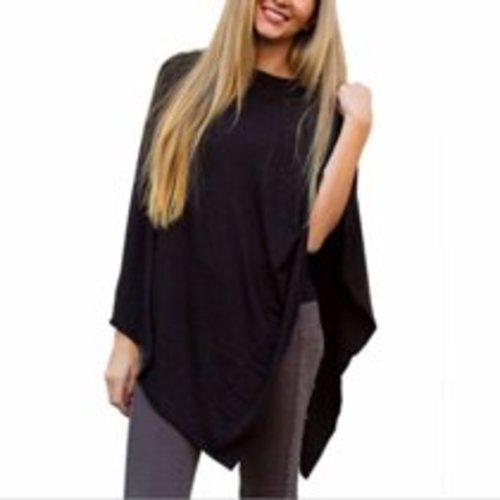 Nursing Breastfeeding Cover Scarf Baby Car Seat Canopy Shawl Black