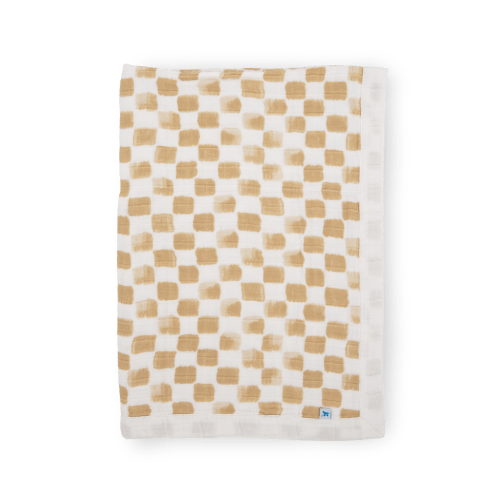Cotton Muslin Baby Quilt - Adobe Checker