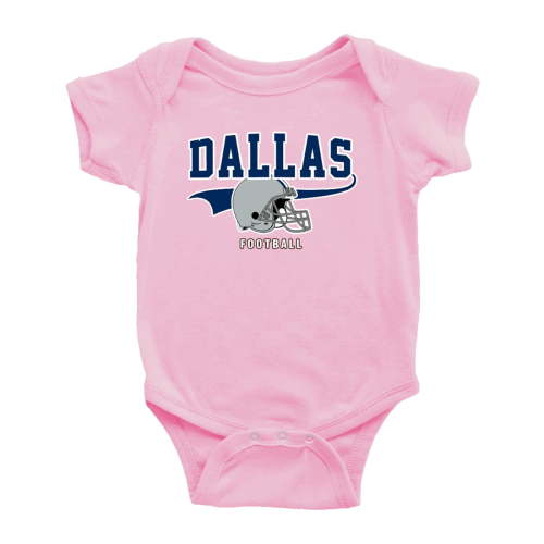 Cute Dallas One-piece Outfits Football Jersey Baby Clothes (Pink, 0-3 Monthes)