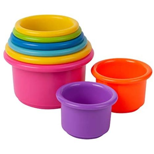 The First Years Stack up Cup Toys, Multi, 8 Count, Pack of 9