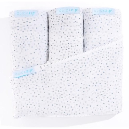 Crib Zip Sheet Starter Pack - Crib 3-Pack / Gray Dot