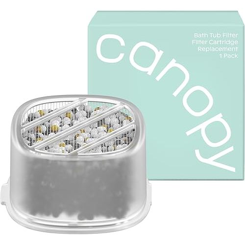 Canopy Bath Tub Filter Cartridge – Original Replacement Filter | Compatible with Canopy Bath Tub Filters, BPA-Free, Replace Every 90 Days