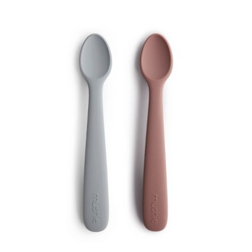 Silicone Feeding Spoons Stone/Cloudy Mauve One Size