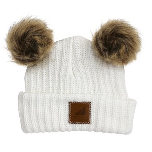 Arctic Gear Infant Cotton Cuff With Double Poms Winter Hat