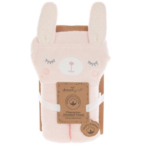 Pink Bunny Hooded Towel