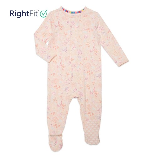 coral floral RightFit™ magnetic parent favorite footie – Magnetic Me