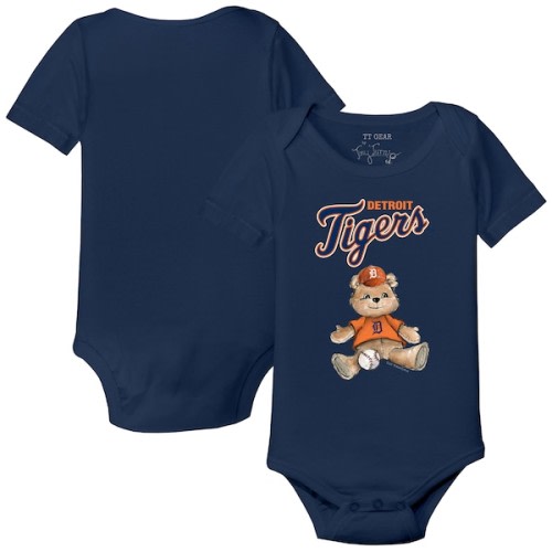 Infant Detroit Tigers Tiny Turnip Navy Teddy Boy Bodysuit