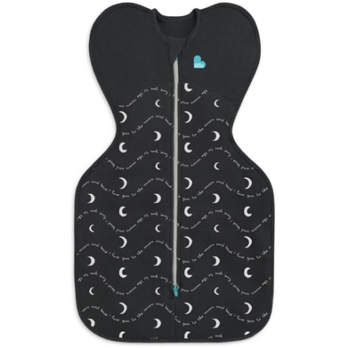 Swaddle Up™ 1.5 TOG Cotton Charcoal Moon and Back