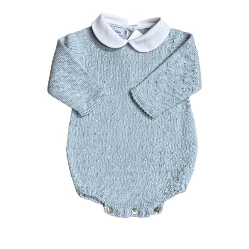 Lt. Blue Diagonal Pattern Collared Bubble