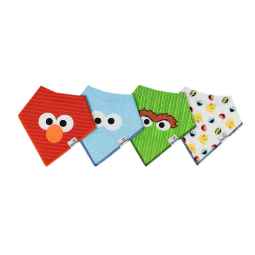 4 Pack Baby Bandana Bibs - Elmo
