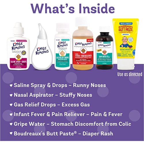 Little Remedies New Baby Essentials Kit, 6 Piece Kit for Baby's Nose and Tummy - 6 Piece Set (Pack of 1)