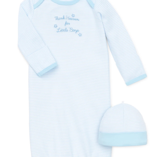 Thank Heaven for Little Boys Sleeper Gown And Hat