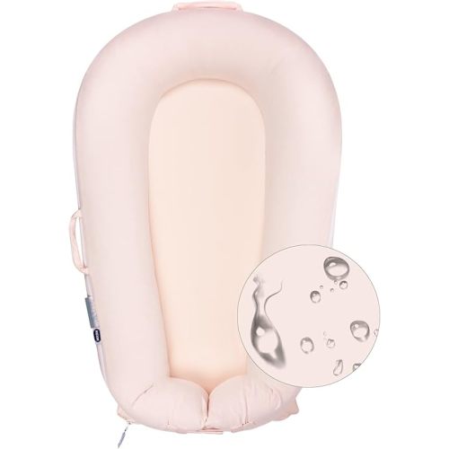 Organic Replacement Cover with Waterproof Pad | Premium Quality Spare Cover Certified Organic Cotton | Protects Against leaks | [Fits Dockatot Deluxe + Docks] (Cover Only) (Baby Pink)