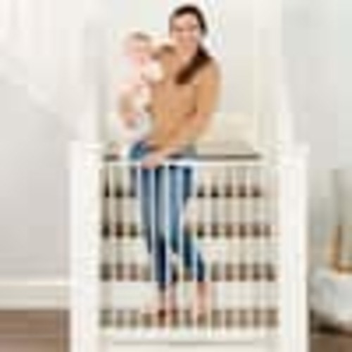Regalo 36 in. Extra Tall Top of Stairs Baby Gate, Hardware Mounted, White 1255 W DS